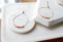 Load image into Gallery viewer, Pink opal "CERYS" tumbled stone necklace and bracelets.
