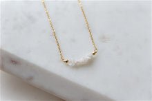 Load image into Gallery viewer, Moonstone "COSIMA" tumbled stone necklace and bracelets.
